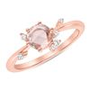 Image 1 : Natural 0.52 CTW Rose Cut Diamond Cluster Ring 18KT Rose Gold