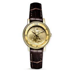 2019 1/10 oz Gold American Eagle Leather Band Watch