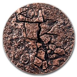 2017 Fiji 1 oz Antique Finish Silver Earthquake Nepal Cataclysms