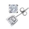 Image 3 : Natural 1.02 CTW Asscher Cut Diamond Stud Earrings 18KT White Gold