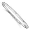 Image 1 : 14k White Gold Textured Flexible Bangle