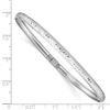 Image 2 : 14k White Gold Textured Flexible Bangle