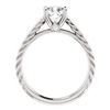 Image 3 : Natural 1.02 CTW Cushion Cut Infinity Rope Diamond Engagement Set 14KT White Gold