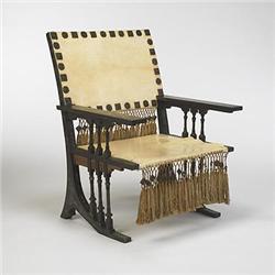 Carlo Bugatti chaise Italy, c. 1900 walnut, v