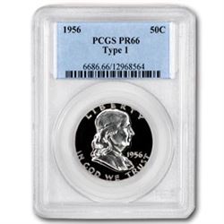 1956 Franklin Half Dollar Type-I PR-66 PCGS