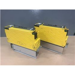(2) - FANUC A06B-6127-H207 aiSV 40/40HV  SERVO DRIVES (CRACKED PLASTIC CASING)