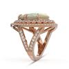 Image 3 : 11.19 ctw Certified Opal & Diamond Victorian Ring 14K Rose Gold - REF-333K6Y