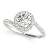 Image 2 : 0.75 ctw Certified VS/SI Diamond Bypass Ring 18k White Gold - REF-85W9H