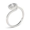 Image 3 : 0.75 ctw Certified VS/SI Diamond Bypass Ring 18k White Gold - REF-85W9H