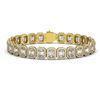 Image 1 : 20.25 ctw Emerald Cut Diamond Micro Pave Bracelet 18K Yellow Gold - REF-3213R3K