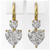 Image 2 : 1.25 ctw Heart Diamond Designer Earrings 18K Yellow Gold - REF-229H5R