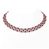 Image 1 : 43.07 ctw Ruby & Diamond Necklace 10K Rose Gold - REF-527H3R