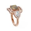 Image 2 : 6.87 ctw Canary Citrine & Diamond Ring 18K Rose Gold - REF-451N6F
