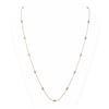 Image 1 : 4.25 ctw Pear Cut Diamond Station 32 Inch Necklace 18K Rose Gold - REF-650M2G