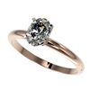 Image 1 : 1 ctw Certified VS/SI Quality Oval Diamond Solitaire Ring 10k Rose Gold - REF-243Y2X