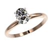 Image 2 : 1 ctw Certified VS/SI Quality Oval Diamond Solitaire Ring 10k Rose Gold - REF-243Y2X