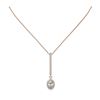 Image 2 : 1.3 ctw Oval Cut Diamond Designer Necklace 18K Rose Gold - REF-157X2A
