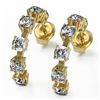Image 1 : 4 ctw Cushion Cut Diamond Designer Earrings 18K Yellow Gold - REF-455N3F