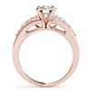 Image 2 : 1.15 ctw Certified VS/SI Diamond Ring 18k Rose Gold - REF-156R2K