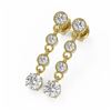 Image 1 : 2 ctw Diamond Designer Earrings 18K Yellow Gold - REF-239A9N
