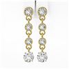 Image 2 : 2 ctw Diamond Designer Earrings 18K Yellow Gold - REF-239A9N