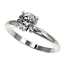 1.26 ctw Certified Quality Diamond Engagment Ring 10k White Gold - REF-167A3N