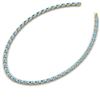 Image 2 : 37.5 ctw Aquamarine & VS/SI Diamond Eternity Necklace 10k Yellow Gold - REF-425K5Y