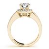 Image 2 : 1.11 ctw Certified VS/SI Diamond Halo Ring 18k Yellow Gold - REF-169M2G