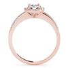 Image 3 : 1.11 ctw Certified VS/SI Diamond 2pc Wedding Set Halo 14k Rose Gold - REF-143H6R