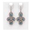 Image 1 : 13.06 ctw Aquamarine & Diamond Earrings 18K Rose Gold - REF-490R9K