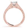 Image 2 : 1 ctw Certified VS/SI Princess Diamond Ring 18k Rose Gold - REF-293R2K