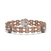 Image 1 : 30.62 ctw Morganite & Diamond Bracelet 14K Rose Gold - REF-392W5H