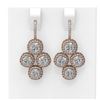 Image 1 : 4.43 ctw Cushion Diamond Earrings 18K Rose Gold - REF-573M5G