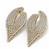 Image 3 : 7 ctw Diamond Earrings 18K Yellow Gold - REF-531W3H