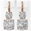 Image 2 : 2.5 ctw Cushion Cut Diamond Designer Earrings 18K Rose Gold - REF-598N5F