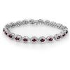 Image 1 : 10.80 ctw Ruby & Diamond Bracelet 18k White Gold - REF-372M9G