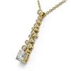 Image 3 : 1.2 ctw Cushion Cut Diamond Designer Necklace 18K Yellow Gold - REF-181N8F