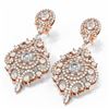 Image 3 : 5.85 ctw Diamond Earrings 18K Rose Gold - REF-616W2H