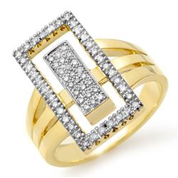 0.45 ctw Certified VS/SI Diamond Ring 10k Yellow Gold - REF-77G3W