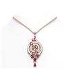 Image 1 : 11.47 ctw Ruby & Diamond Necklace 18K Rose Gold - REF-474A5N