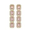 Image 1 : 10.73 ctw Morganite & Diamond Micro Pave Halo Earrings 10k Yellow Gold - REF-272K5Y