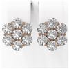 Image 2 : 1 ctw Diamond Designer Earrings 18K Rose Gold - REF-68W2H