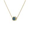 Image 3 : 1 ctw Intense Blue Diamond Necklace 18K Yellow Gold - REF-167N3F