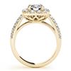 Image 3 : 3.01 ctw Certified VS/SI Diamond 2pc Wedding Set Halo 14k Yellow Gold - REF-504R5K