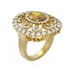 Image 1 : 5.61 ctw Canary Citrine & Diamond Ring 18K Yellow Gold - REF-256A4N