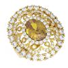 Image 3 : 5.61 ctw Canary Citrine & Diamond Ring 18K Yellow Gold - REF-256A4N