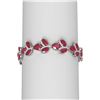 Image 1 : 40.92 ctw Ruby & Diamond Bracelet 18K White Gold - REF-527X3A