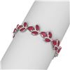 Image 2 : 40.92 ctw Ruby & Diamond Bracelet 18K White Gold - REF-527X3A