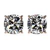 Image 1 : 2 ctw Certified VS/SI Quality Cushion Diamond Stud Earrings 10k Rose Gold - REF-478N6F