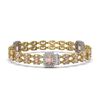 Image 2 : 16.85 ctw Morganite & Diamond Bracelet 14K Yellow Gold - REF-324X4A